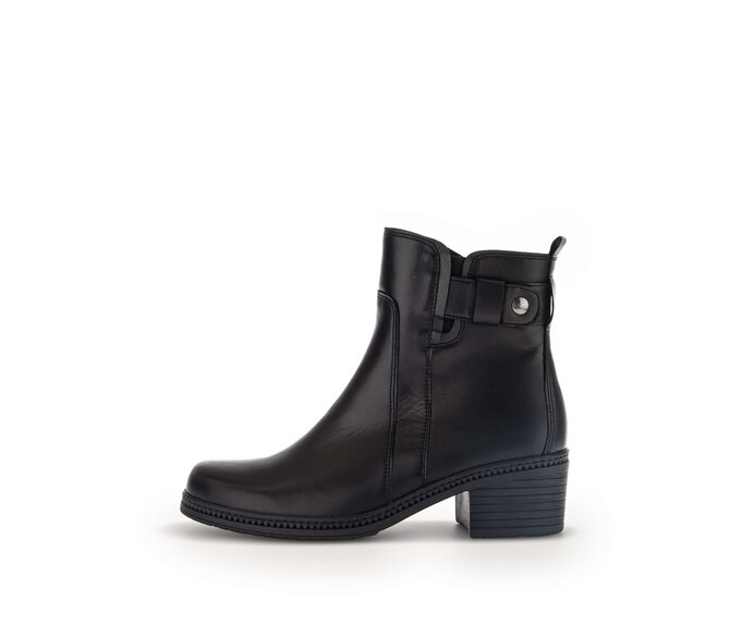 Gabor Damen Elegante Stiefelette Schwarz - Glattleder