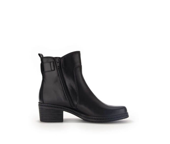 Gabor Damen  Elegante Stiefelette Schwarz - Glattleder