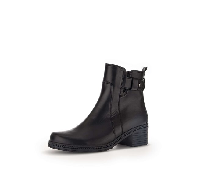 Gabor Damen  Elegante Stiefelette Schwarz - Glattleder