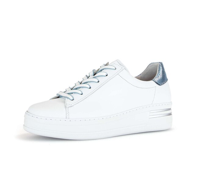 Gabor Damen  Sneaker Low Weiß - Materialmix Leder