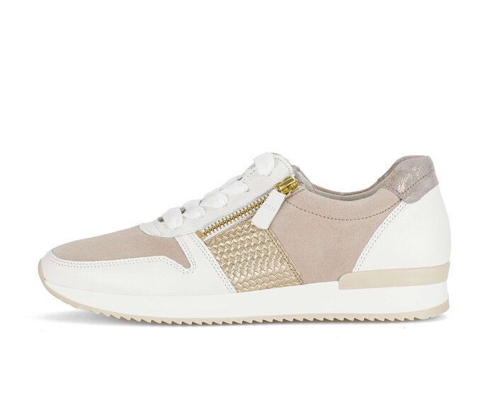 Gabor Damen Sneaker Low Gold - Materialmix Leder