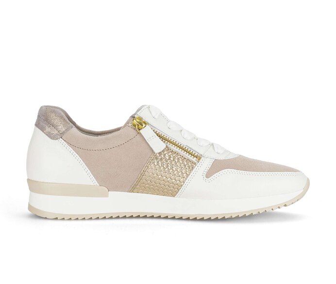 Gabor Damen  Sneaker Low Gold - Materialmix Leder