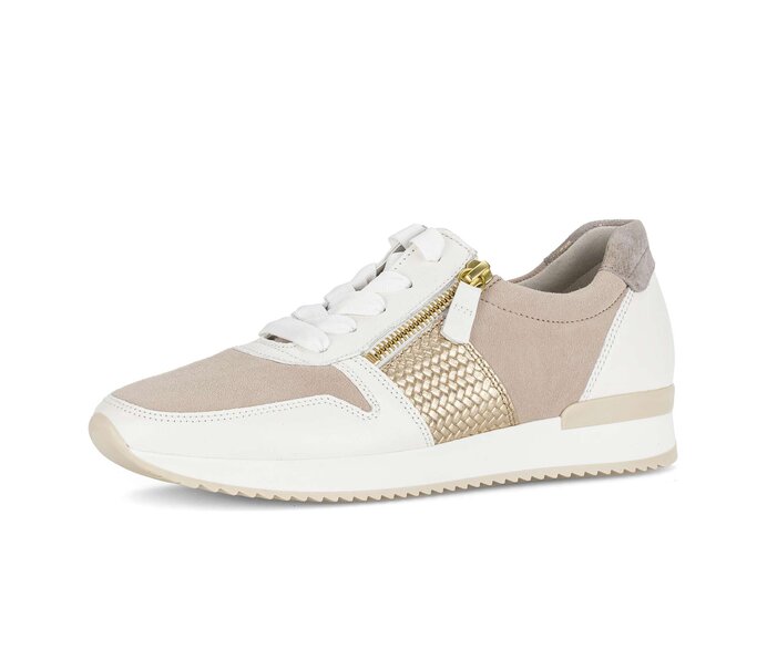 Gabor Damen  Sneaker Low Gold - Materialmix Leder