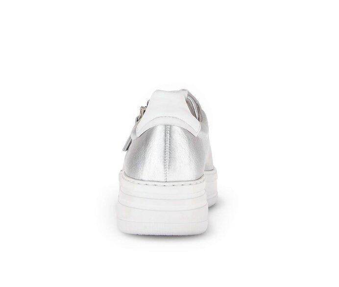 Gabor Damen  Sneaker Low Silber - Materialmix Leder