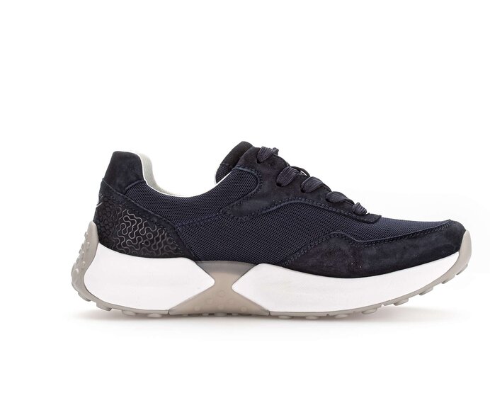 Gabor Damen  Sneaker Low Blau - Materialmix Leder/Lederimitat