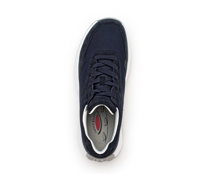 Gabor Damen  Sneaker Low Blau - Materialmix Leder/Lederimitat