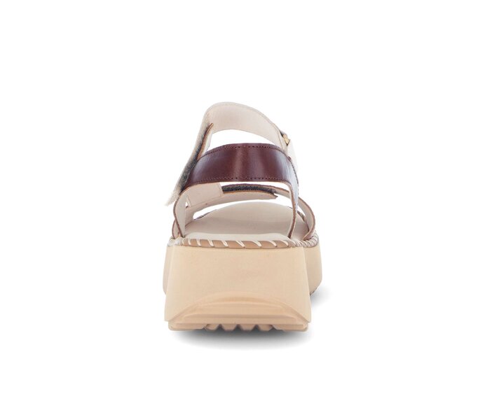 Gabor Damen  Plateau Sandale Braun - Materialmix Leder