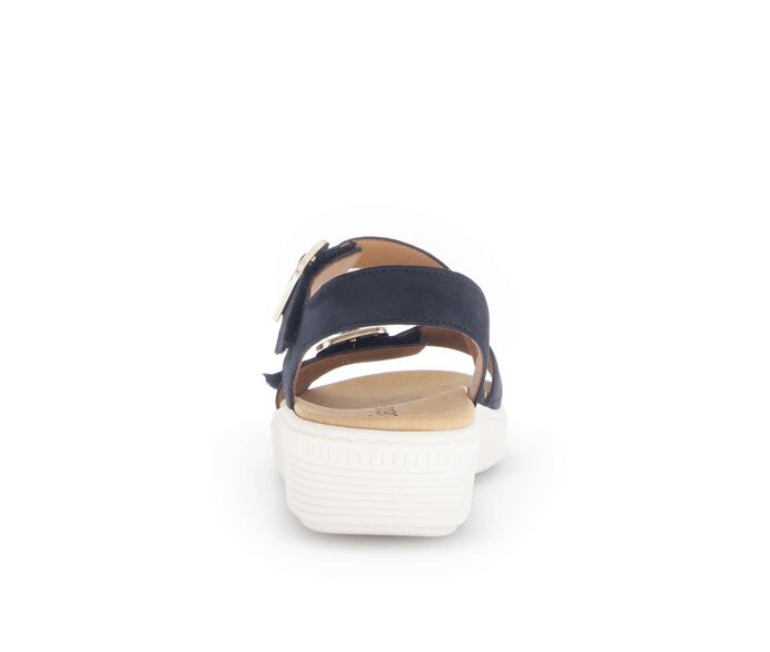 Gabor Damen  Plateau Sandale Blau - Rauleder