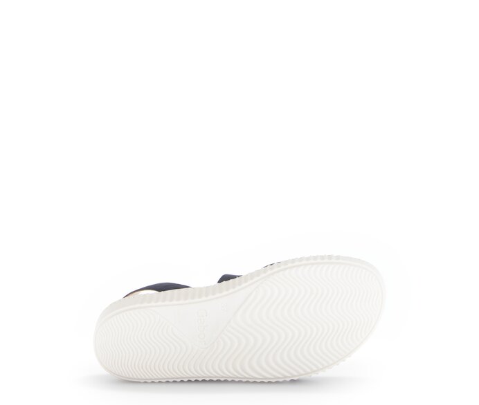 Gabor Damen  Plateau Sandale Blau - Rauleder