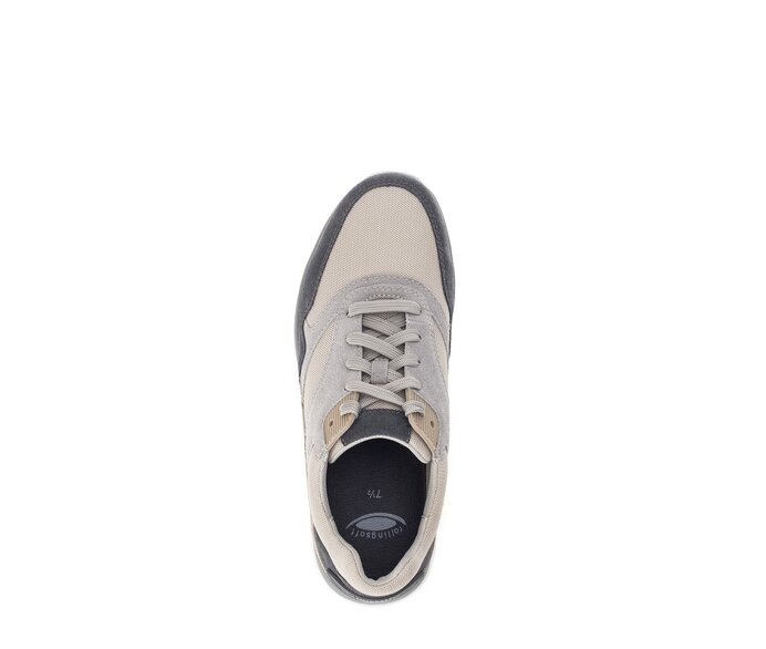 Gabor Herren Rollingsoft Sneaker Low Grau - Materialmix Leder/Textil