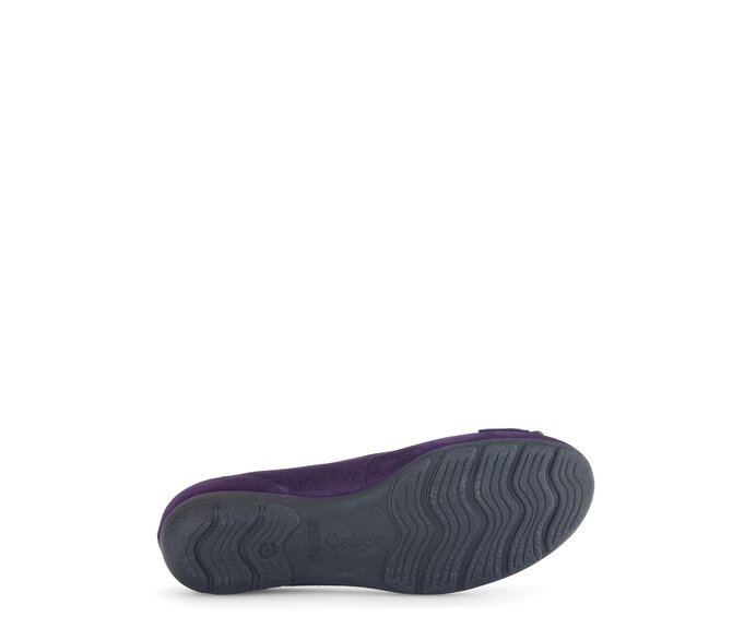 Gabor Damen  Sportliche Ballerina Lila - Materialmix Leder