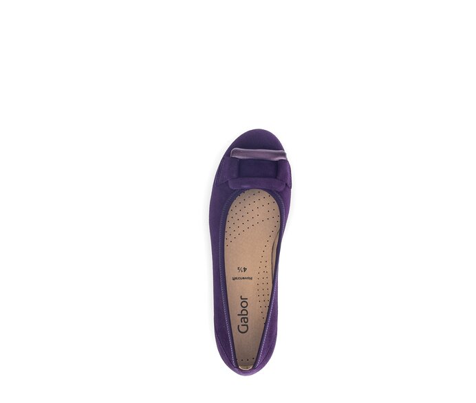 Gabor Damen  Sportliche Ballerina Lila - Materialmix Leder