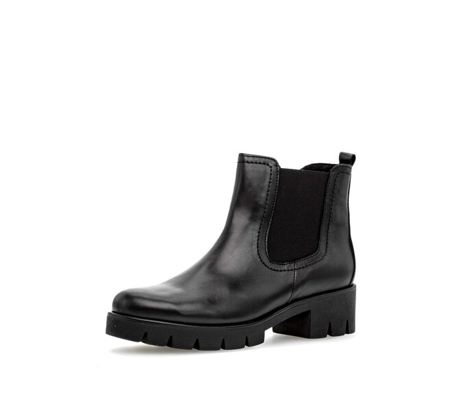 Gabor Damen  Chelsea Boot Schwarz - Glattleder
