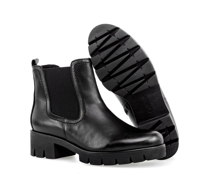 Gabor Damen  Chelsea Boot Schwarz - Glattleder