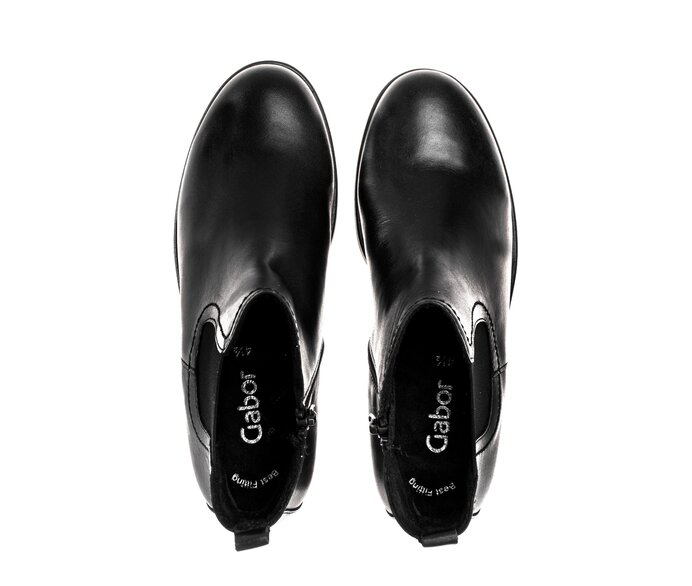 Gabor Damen  Chelsea Boot Schwarz - Glattleder