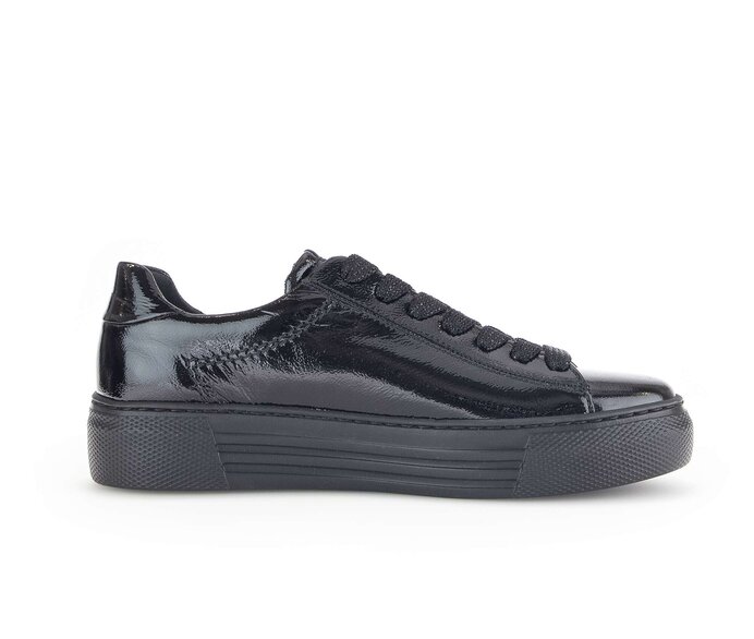 Gabor Damen  Sneaker Low Schwarz - Lackleder