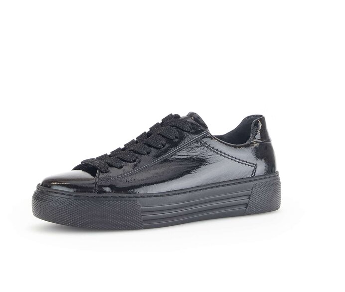 Gabor Damen  Sneaker Low Schwarz - Lackleder