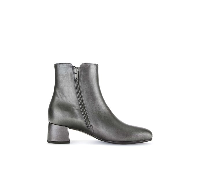 Gabor Damen  Elegante Stiefelette Silber - Glattleder