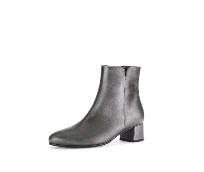 Gabor Damen  Elegante Stiefelette Silber - Glattleder