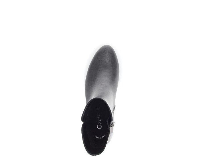 Gabor Damen  Elegante Stiefelette Silber - Glattleder