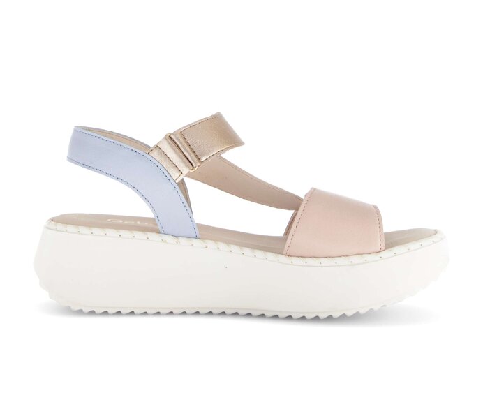 Gabor Damen  Plateau Sandale Multicolour - Materialmix Leder