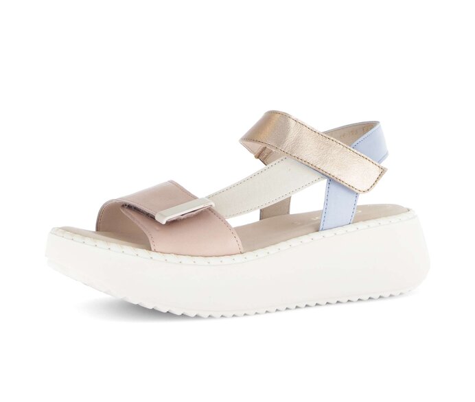 Gabor Damen  Plateau Sandale Multicolour - Materialmix Leder