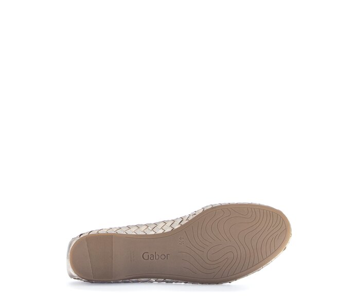 Gabor Damen  Eleganter Ballerina Gold - Effektleder