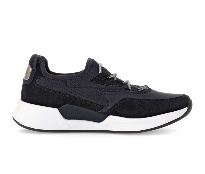 Gabor Damen  Sneaker Low Blau - Materialmix Leder/Lederimitat