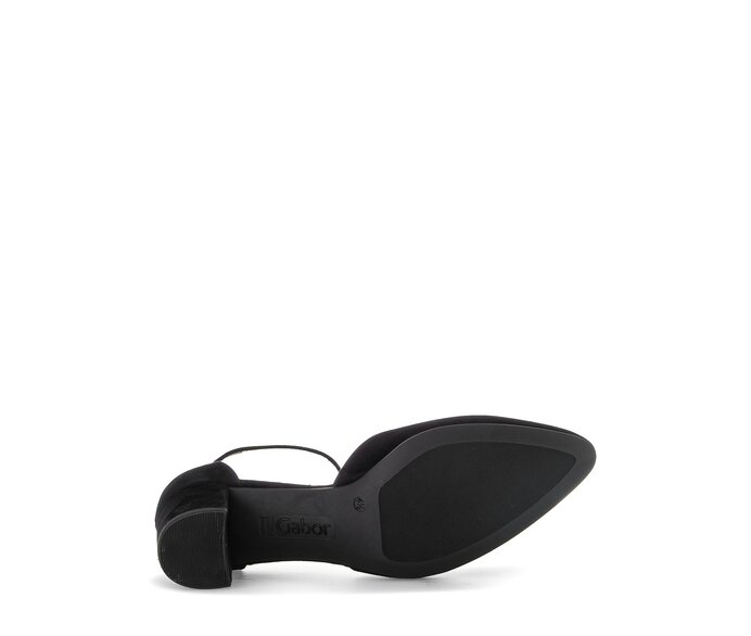 Gabor Damen  Spangenpumps Schwarz - Rauleder