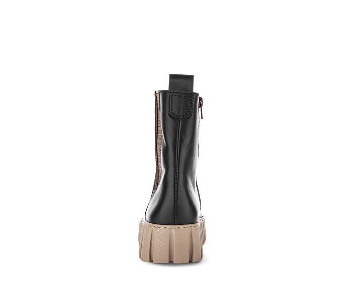 Gabor Damen  Plateau Stiefelette Schwarz - Glattleder