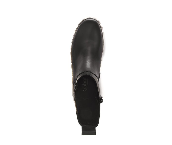 Gabor Damen  Plateau Stiefelette Schwarz - Glattleder