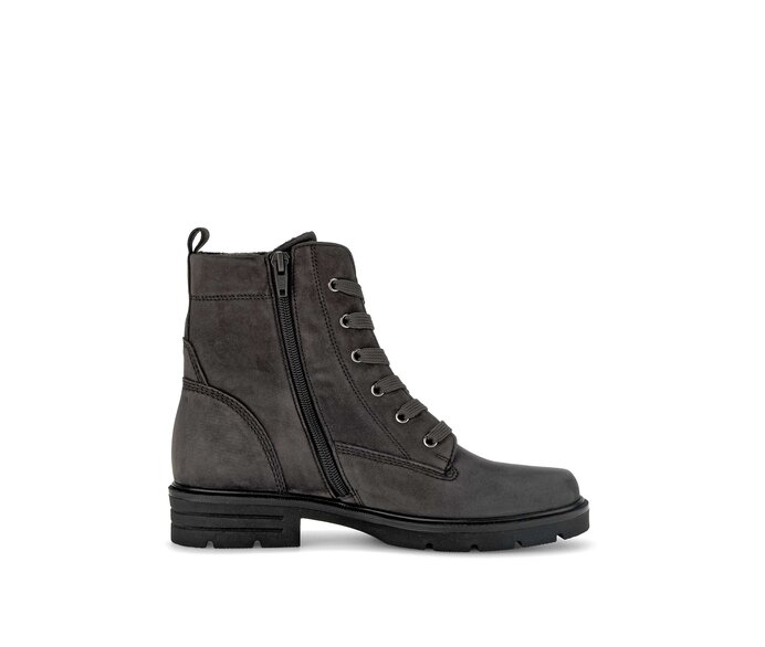 Gabor Damen  Schnürstiefelette Grau - Rauleder