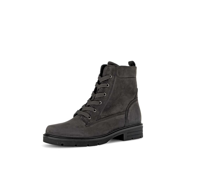 Gabor Damen  Schnürstiefelette Grau - Rauleder