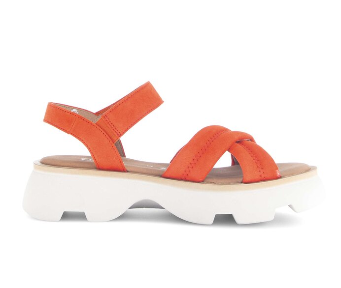 Gabor Damen  Riemchensandale Orange - Rauleder
