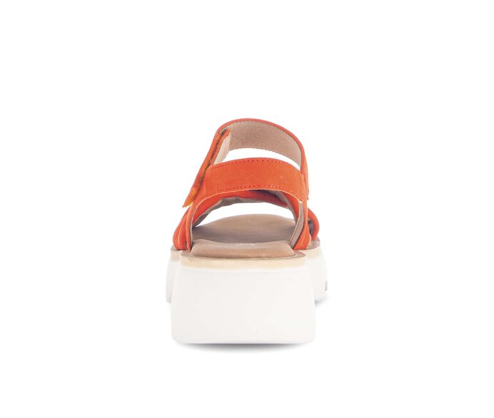 Gabor Damen  Riemchensandale Orange - Rauleder