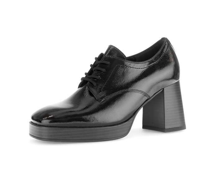 Gabor Damen  Plateau Pumps Schwarz - Lackleder