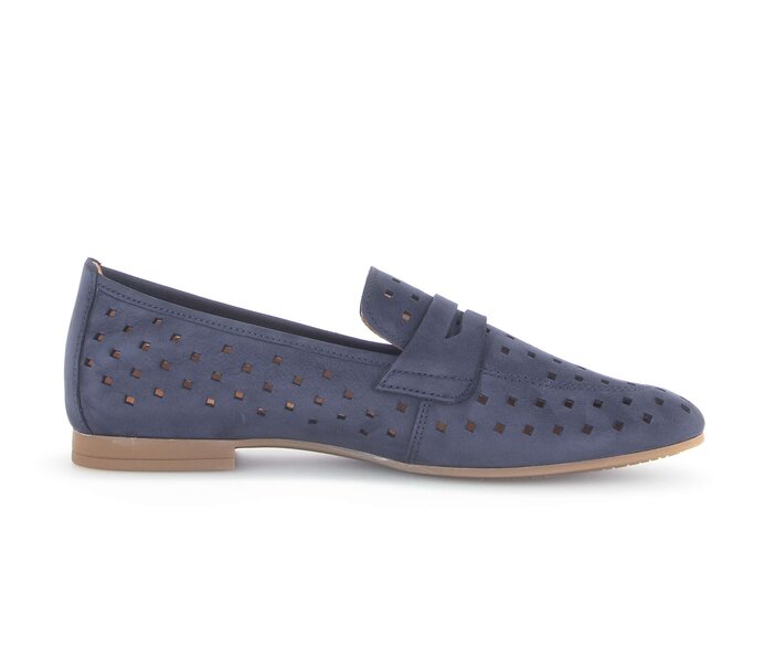 Gabor Damen  Slipper Blau - Rauleder