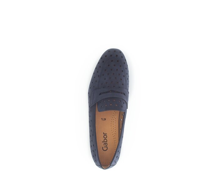 Gabor Damen  Slipper Blau - Rauleder
