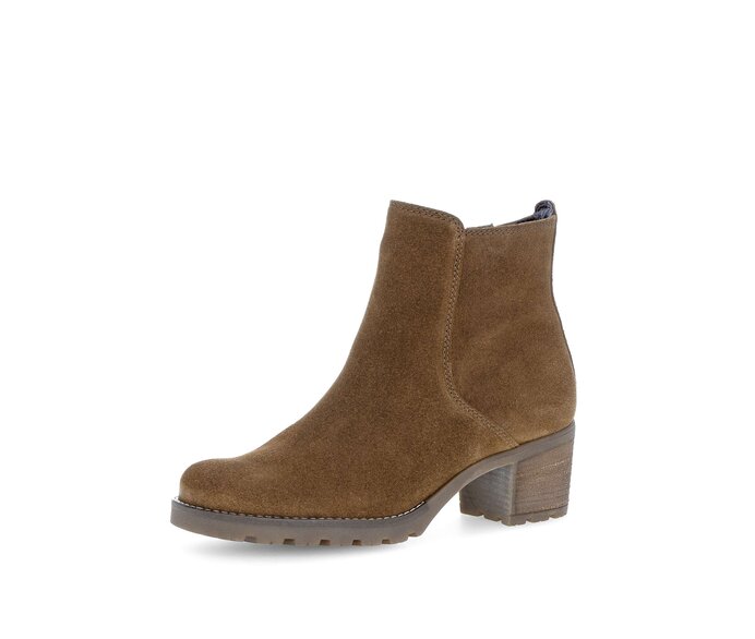 Gabor Damen  Plateau Stiefelette Braun - Rauleder