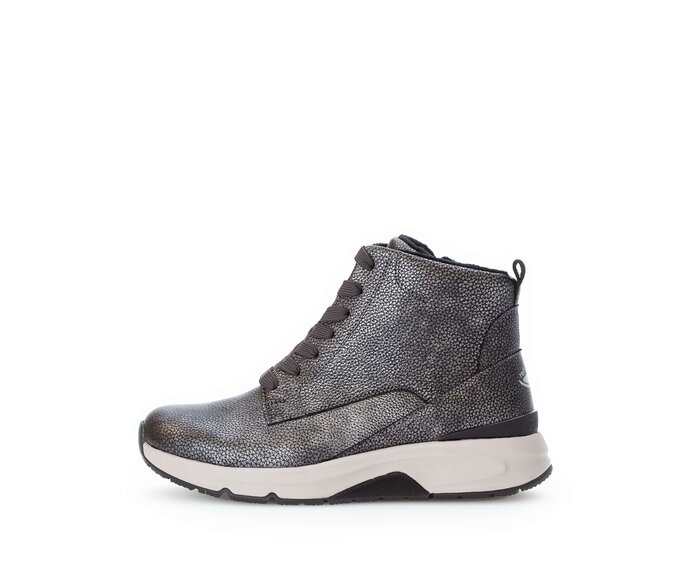 Gabor Damen Sportliche Stiefelette Grau - Effektleder