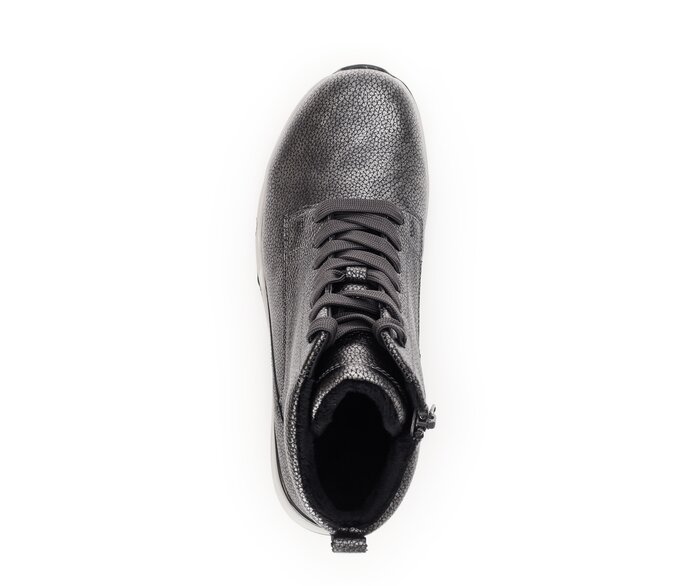 Gabor Damen  Sportliche Stiefelette Grau - Effektleder