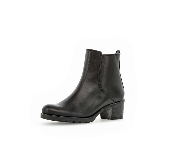 Gabor Damen  Plateau Stiefelette Schwarz - Glattleder
