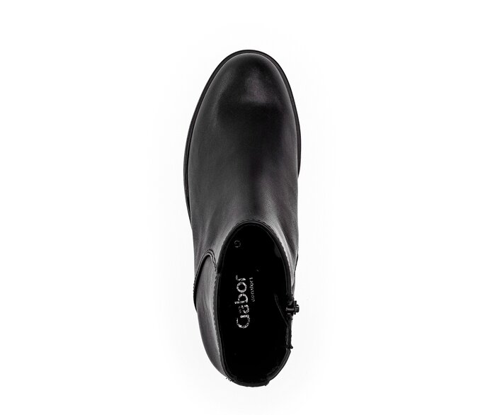 Gabor Damen  Plateau Stiefelette Schwarz - Glattleder