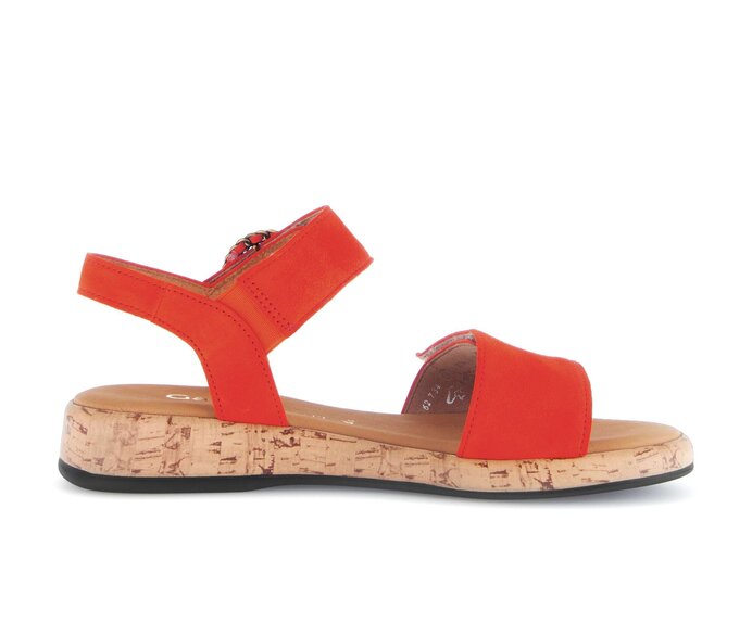 Gabor Damen  Riemchensandale Orange - Rauleder