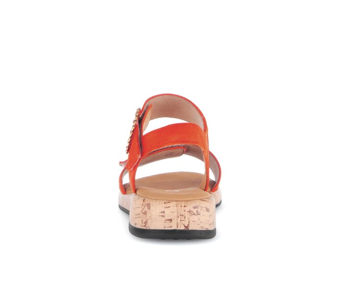 Gabor Damen  Riemchensandale Orange - Rauleder