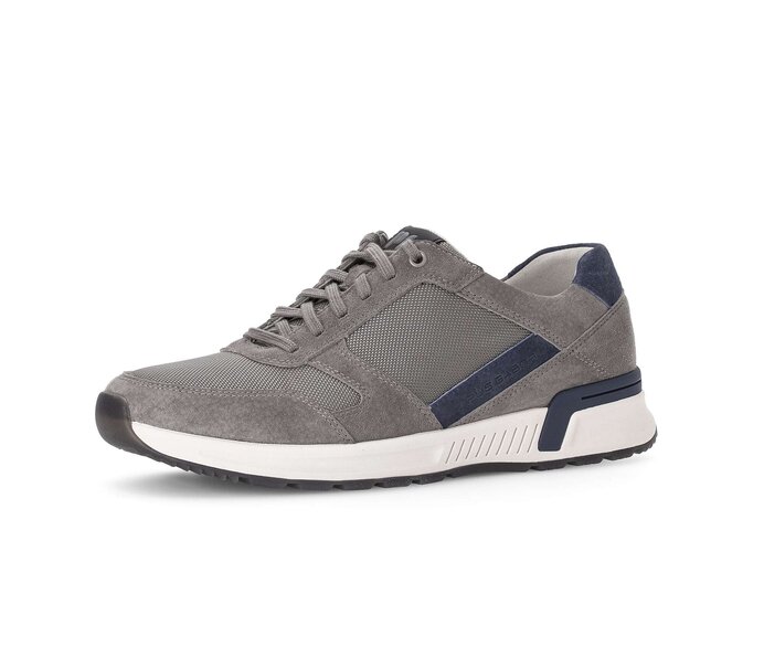 Pius Gabor Herren Sneaker Low Grau - Materialmix Leder/Textil