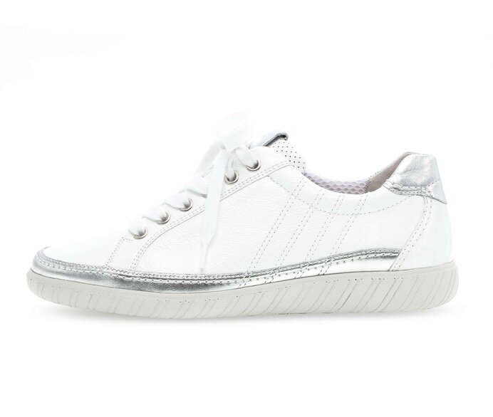 Gabor Damen Sneaker Low Weiß - Materialmix Leder