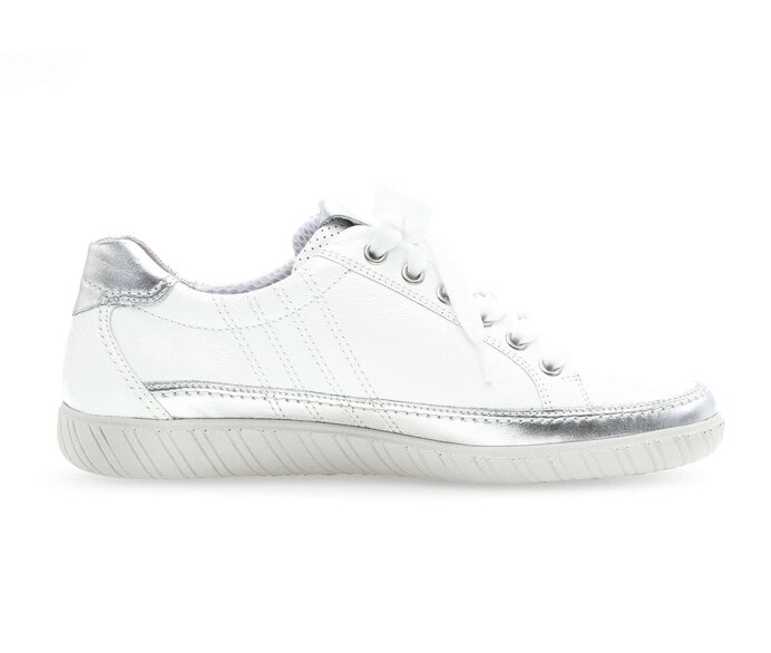 Gabor Damen  Sneaker Low Weiß - Materialmix Leder
