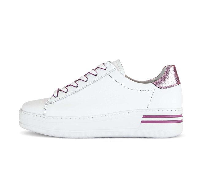 Gabor Damen Sneaker Low Weiß - Materialmix Leder