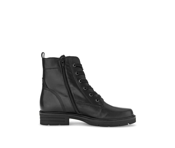 Gabor Damen  Schnürstiefelette Schwarz - Glattleder